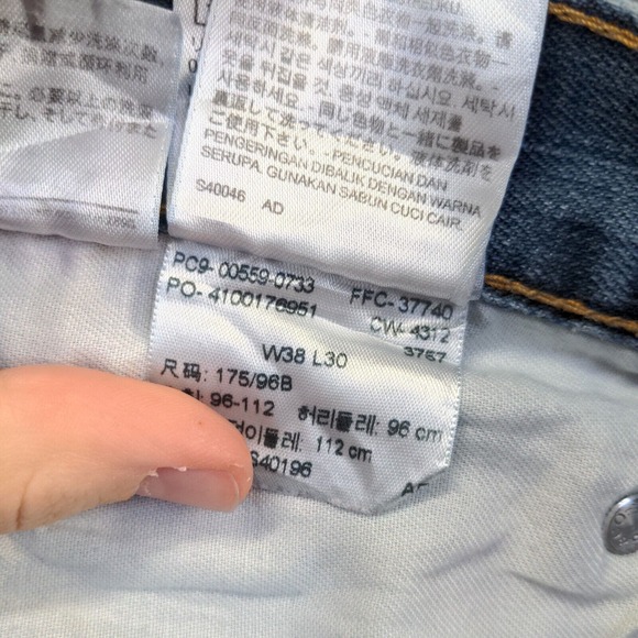 Levi's 559 Men's Straight Fit Jeans Blue Size 38x30 5-Pocket Cotton - Picture 11 of 13